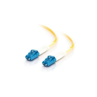 2m LC-LC 9/125 OS2 Duplex Singlemode PVC Fibre Optic Cable (LSZH) - Yellow